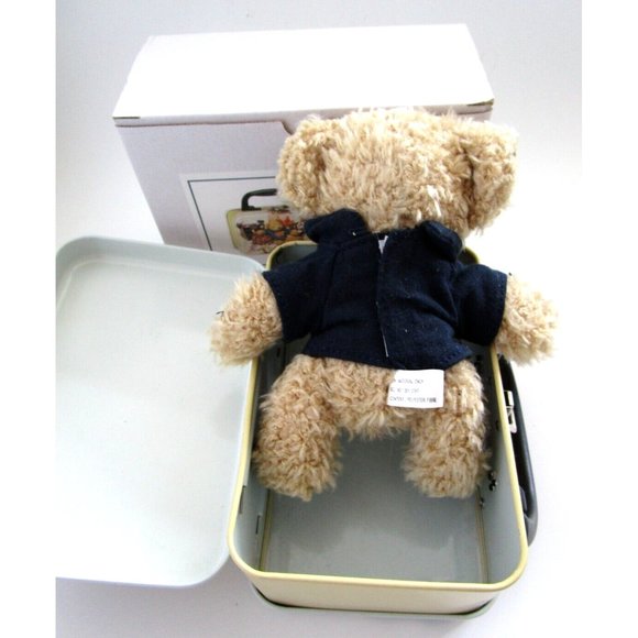 Baby Bear Plush Toy 6" in a Small Metal Suitcase/Lunch Box -MIK Korea LB-398 NIB - Picture 10 of 15